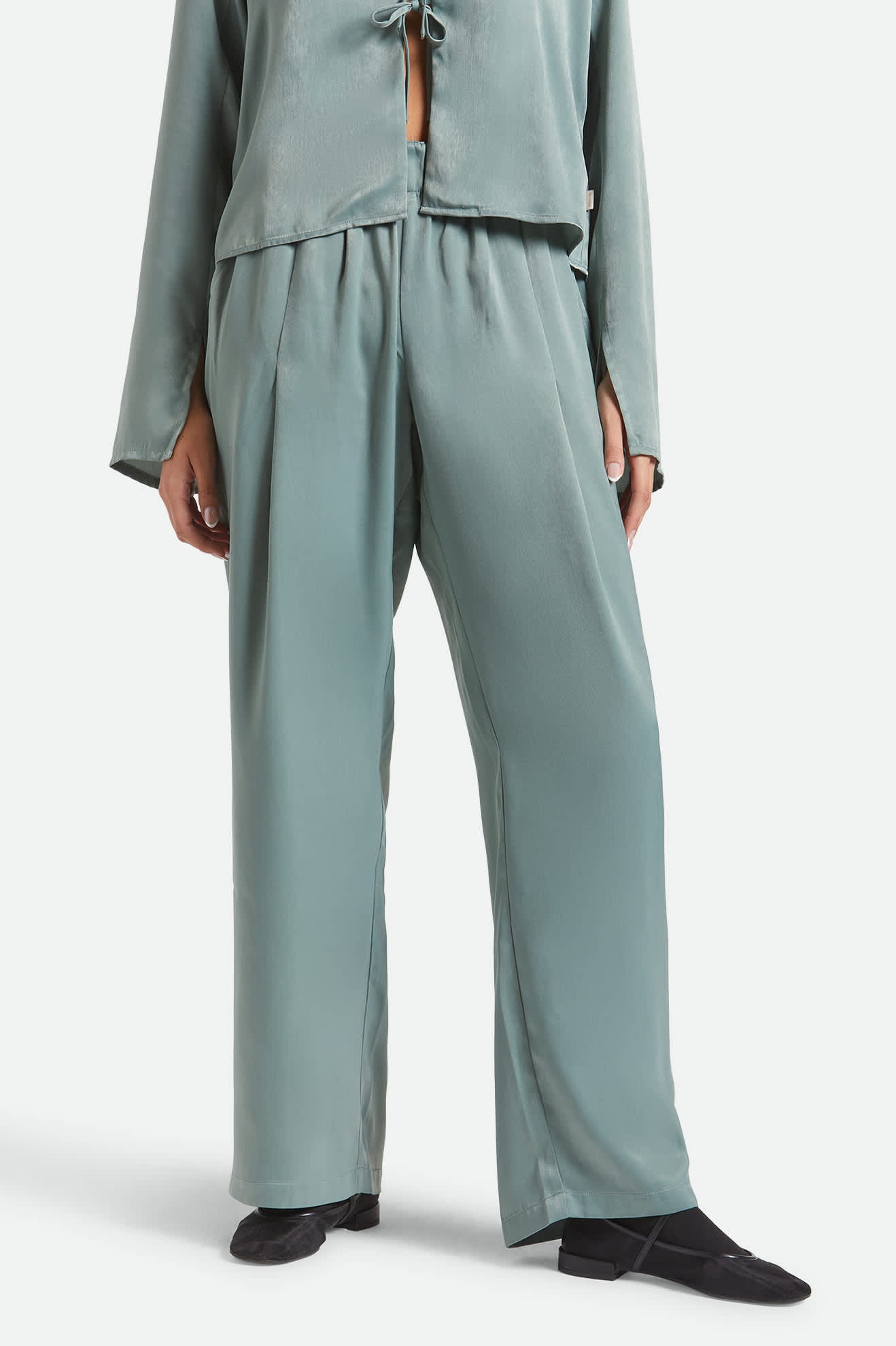 Soho Silky Pant - Blue Green Shine - Image 3